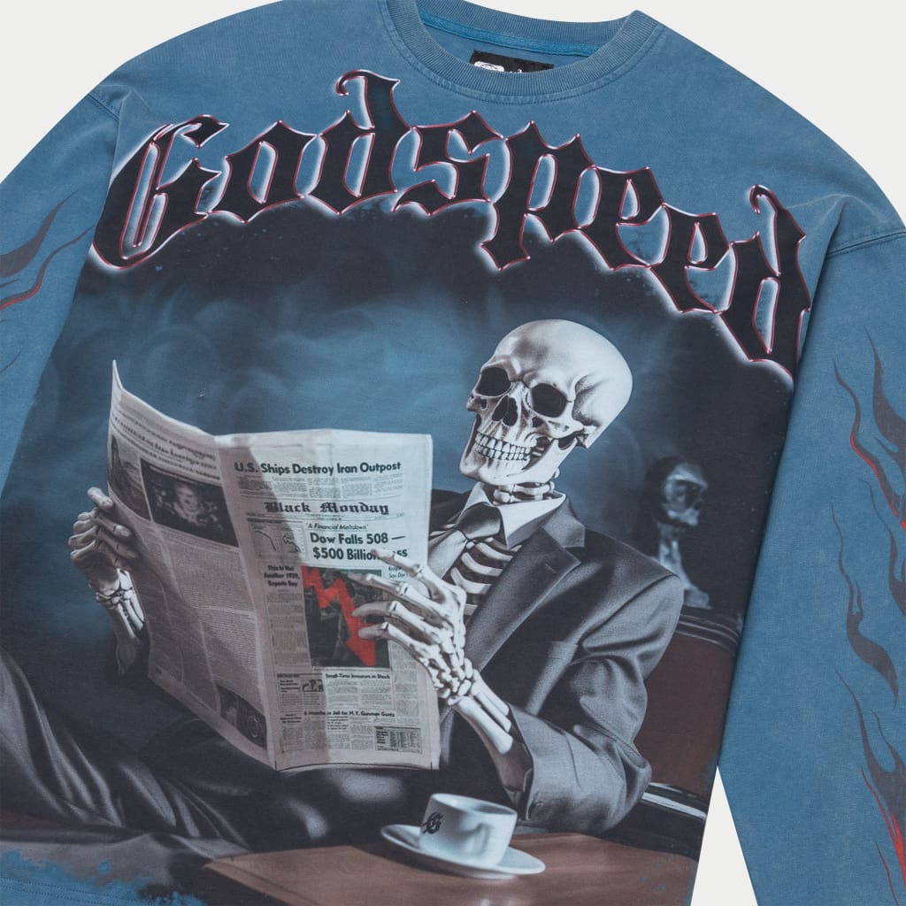 Black Monday LS T-Shirt (True Blue)