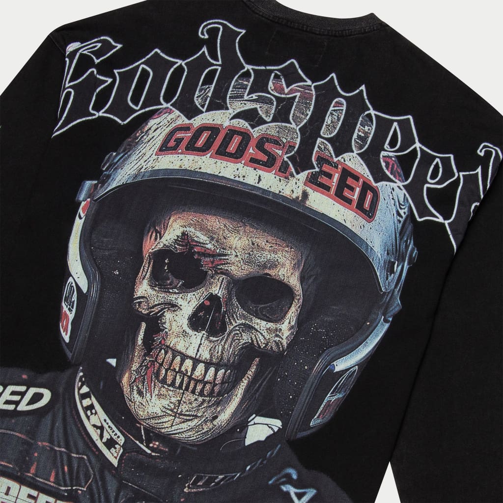 CrashOut LS T-shirt (Black Wash)