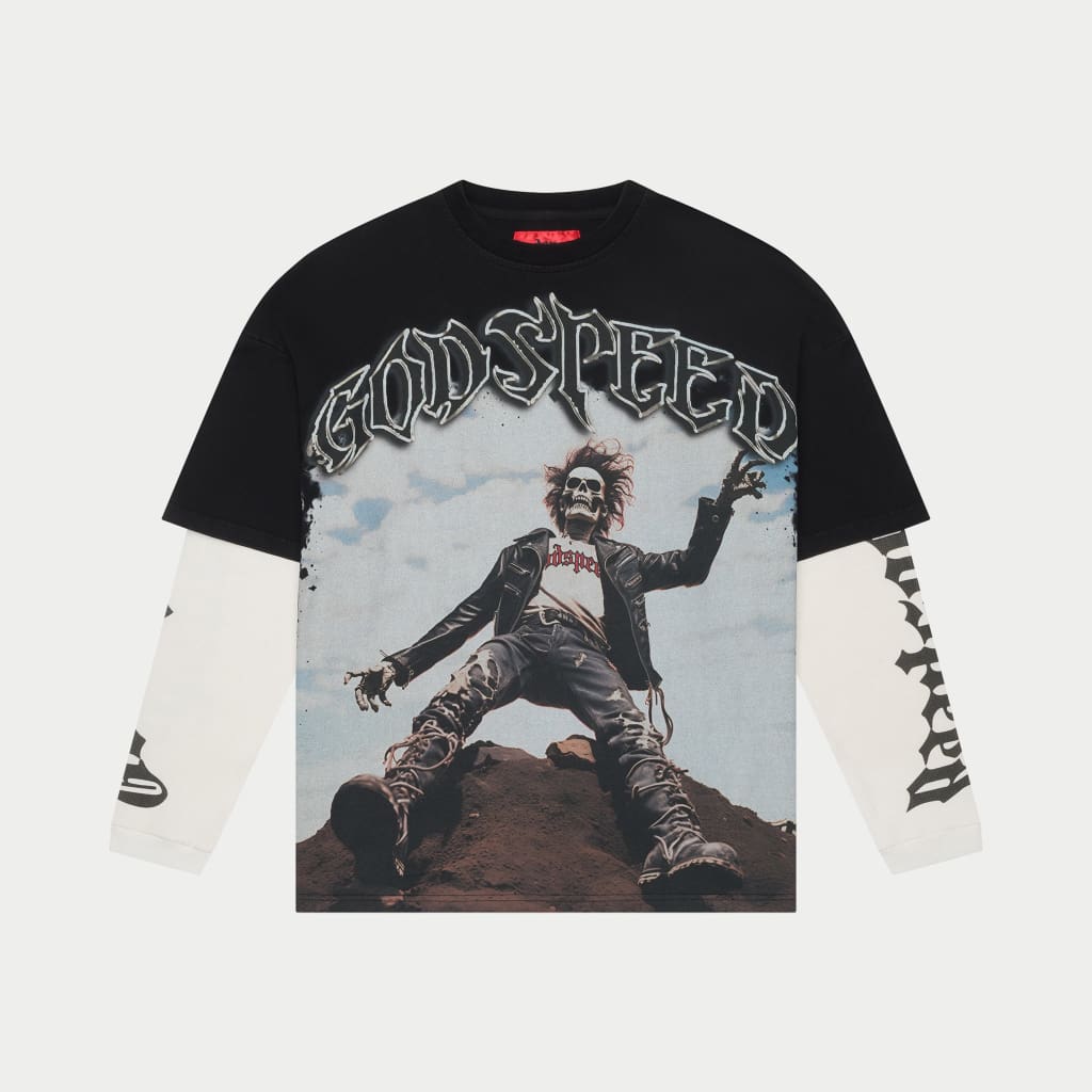 Rocker Layered T-Shirt (Black Wash)