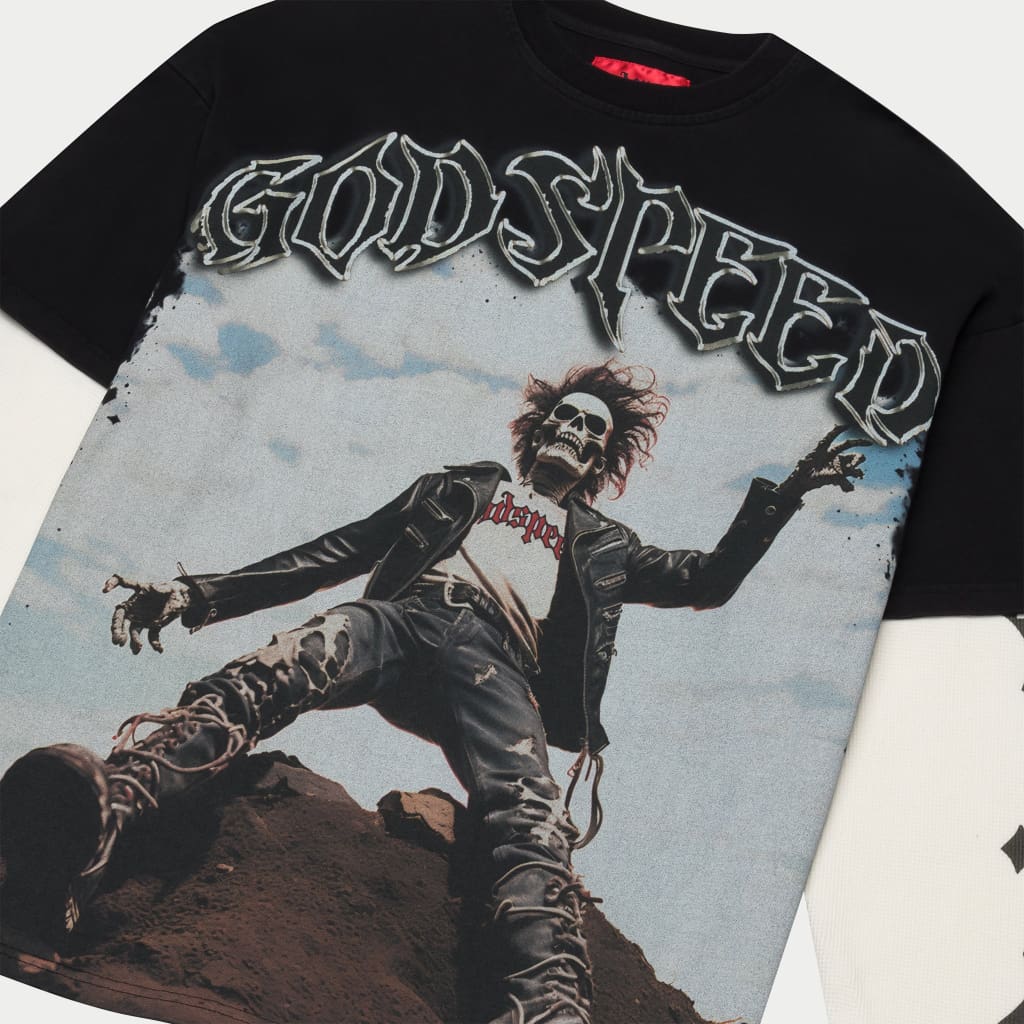 Rocker Layered T-Shirt (Black Wash)