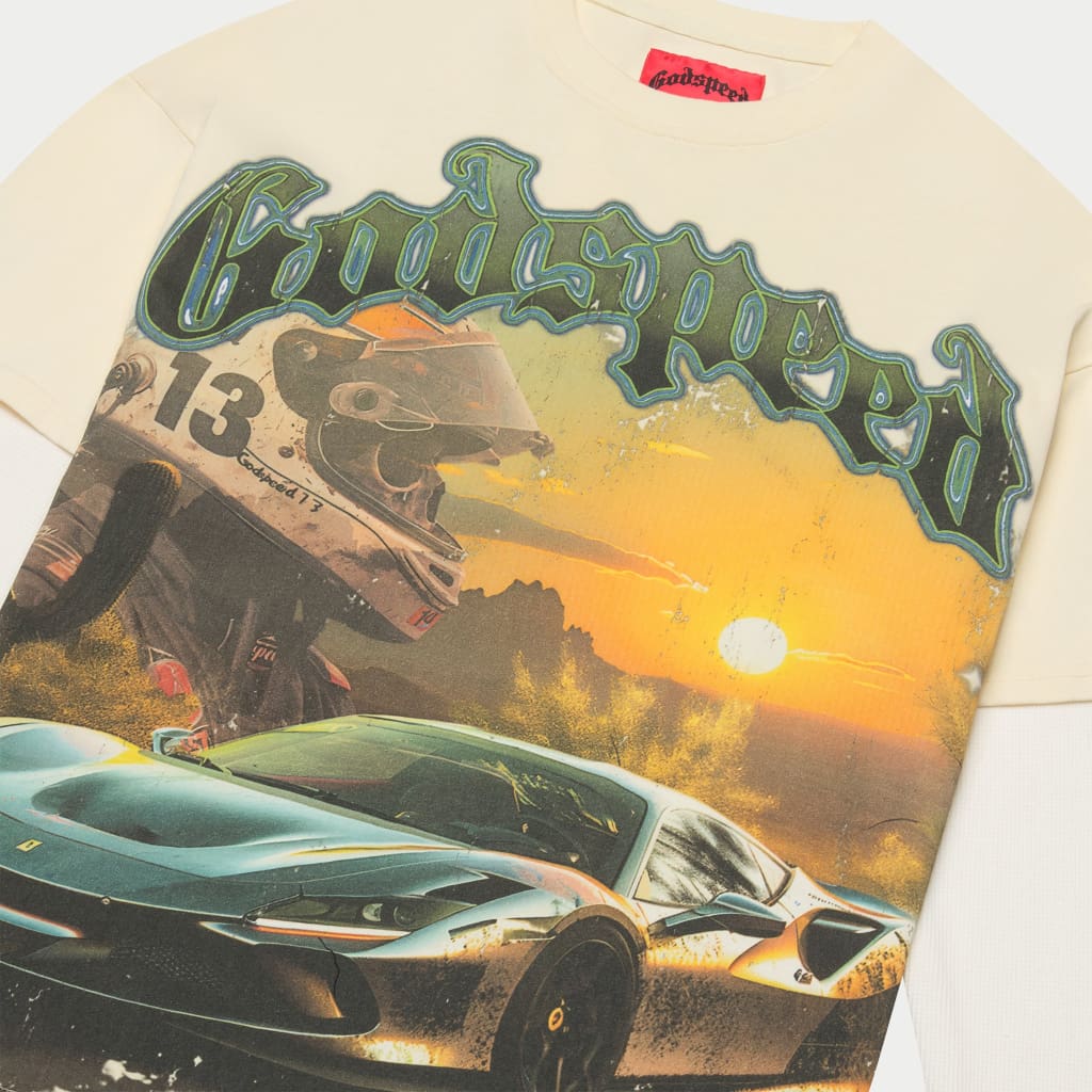 Sunset Drift Layered T-Shirt (Bone)