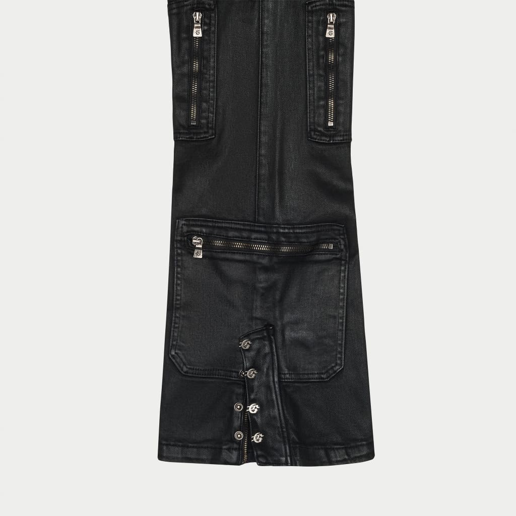 Wax Flare Premium Cargo Pants (Black)