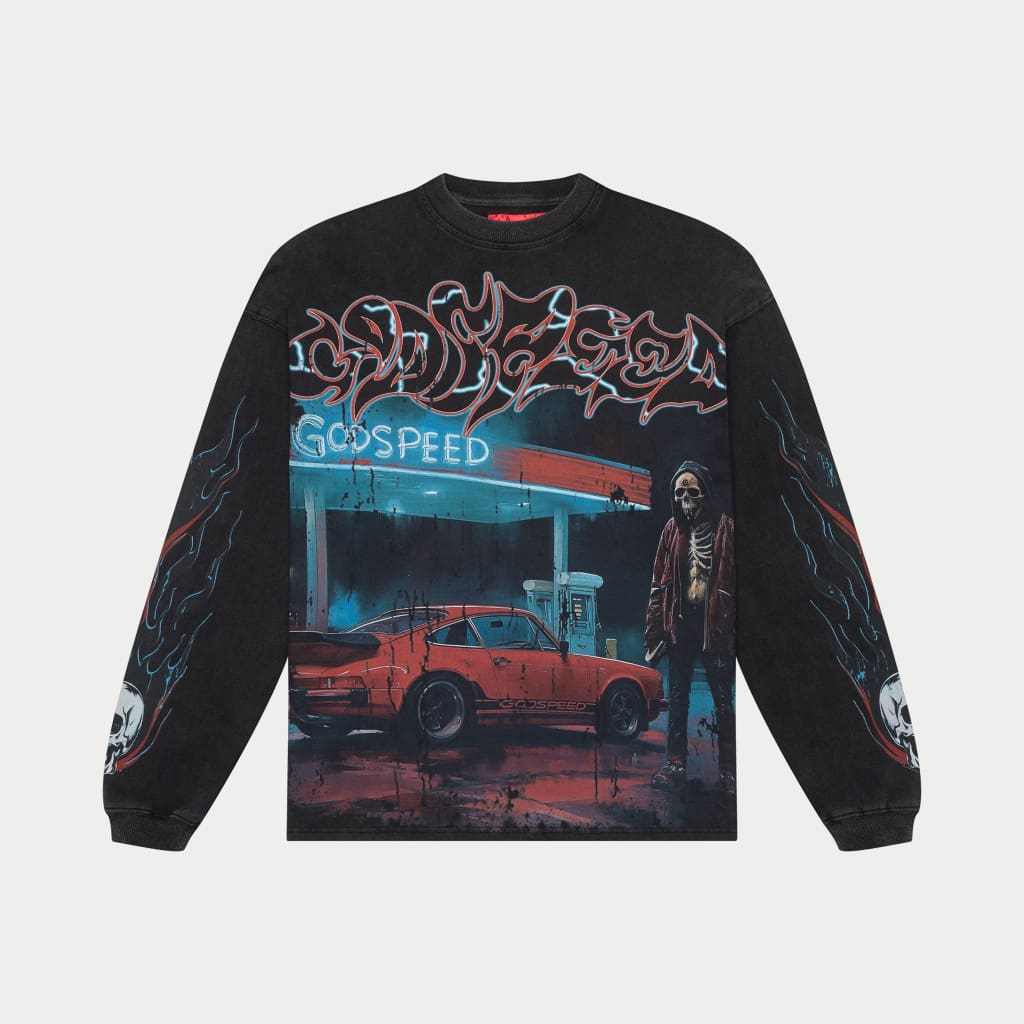 Pitstop Long sleeve (Black wash)