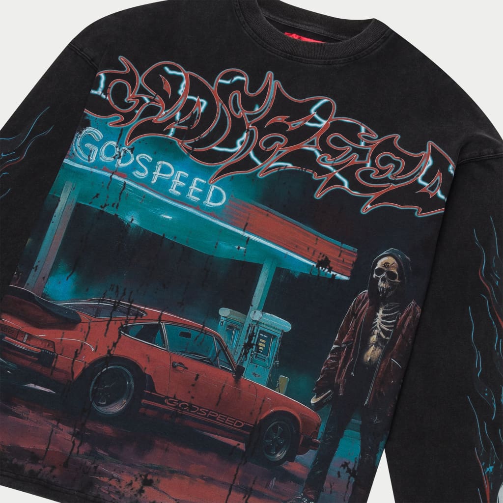 Pitstop Long sleeve (Black wash)