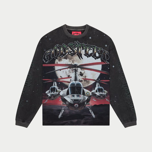 Air Strike LS T-shirt (Black Wash)
