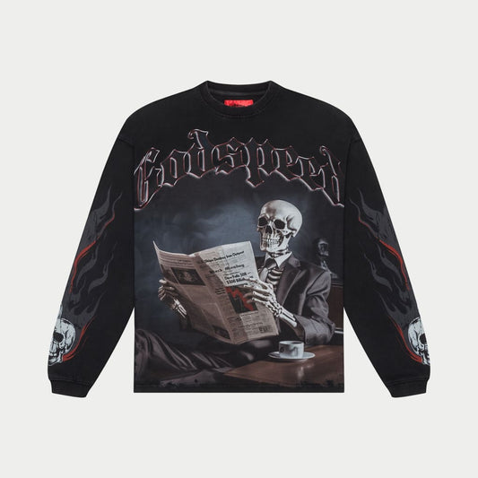 Black Monday LS T-Shirt (Black Wash)