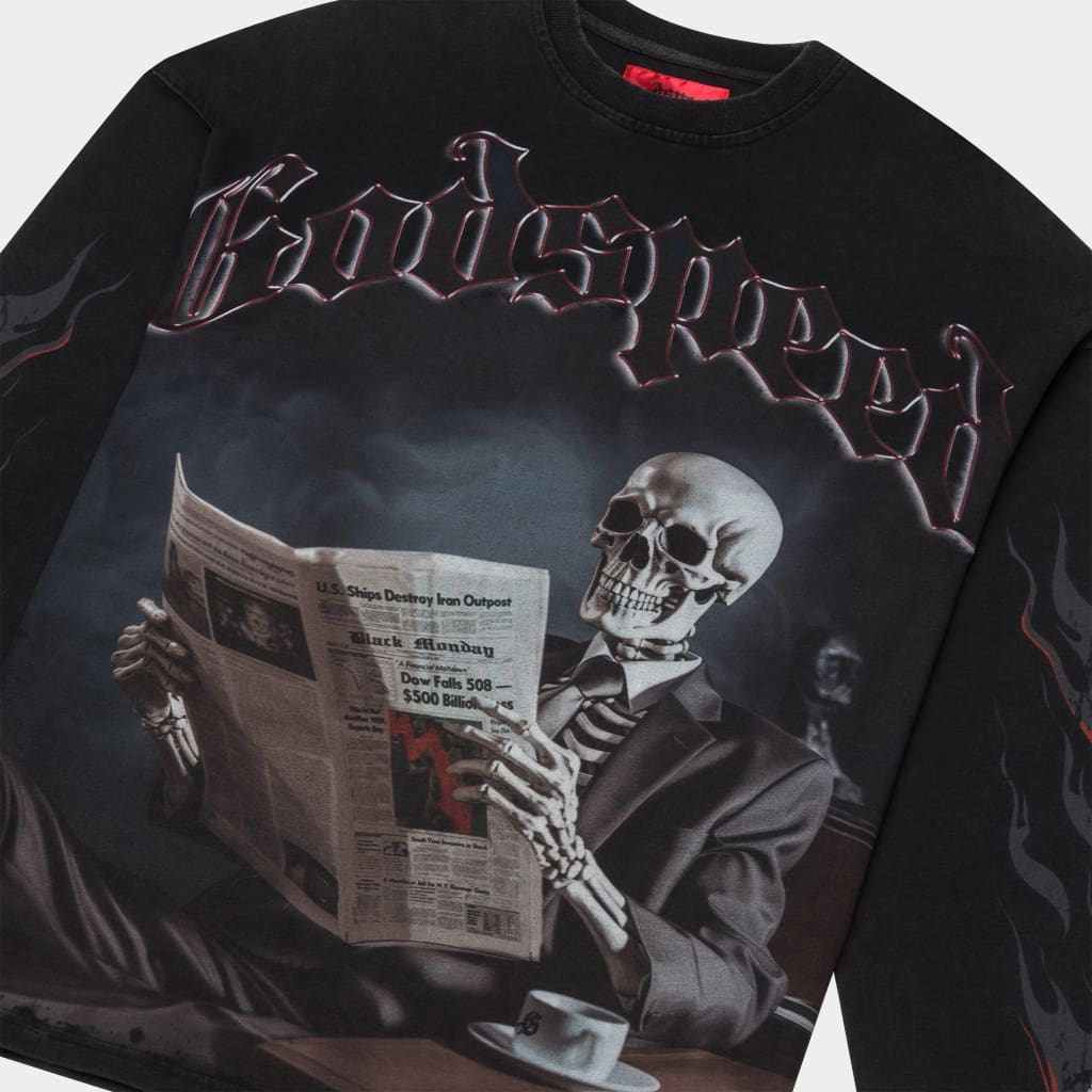 Black Monday LS T-Shirt (Black Wash)