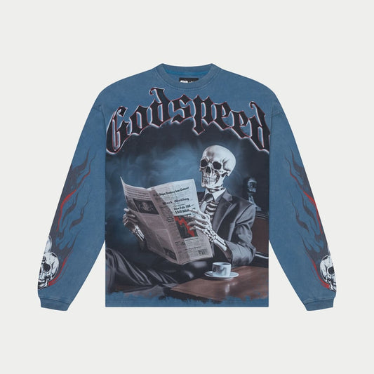 Black Monday LS T-Shirt (True Blue)