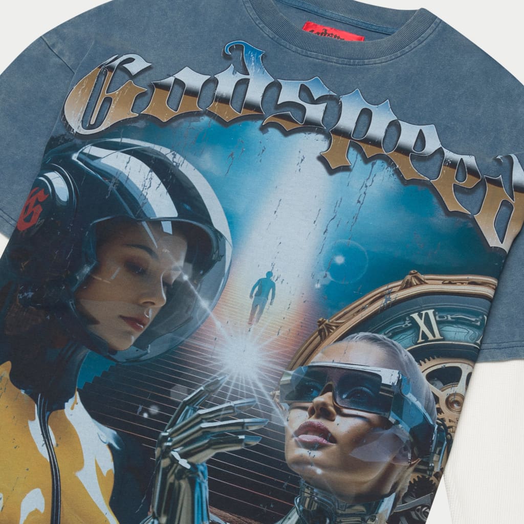 Chosen One Layered T-Shirt (Blue wash)
