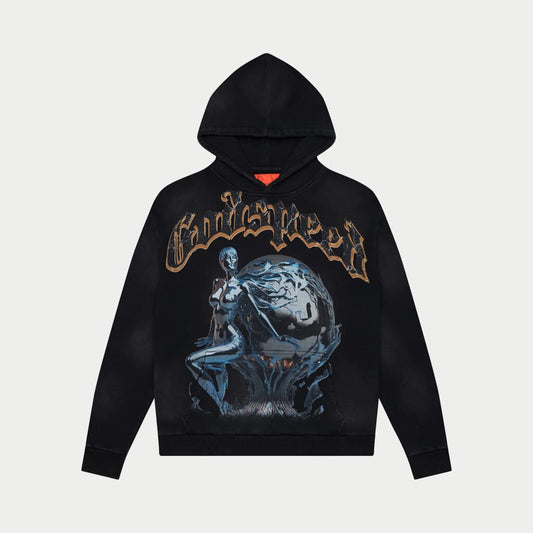 Chrome Seduction Hoodie (Black Wash)