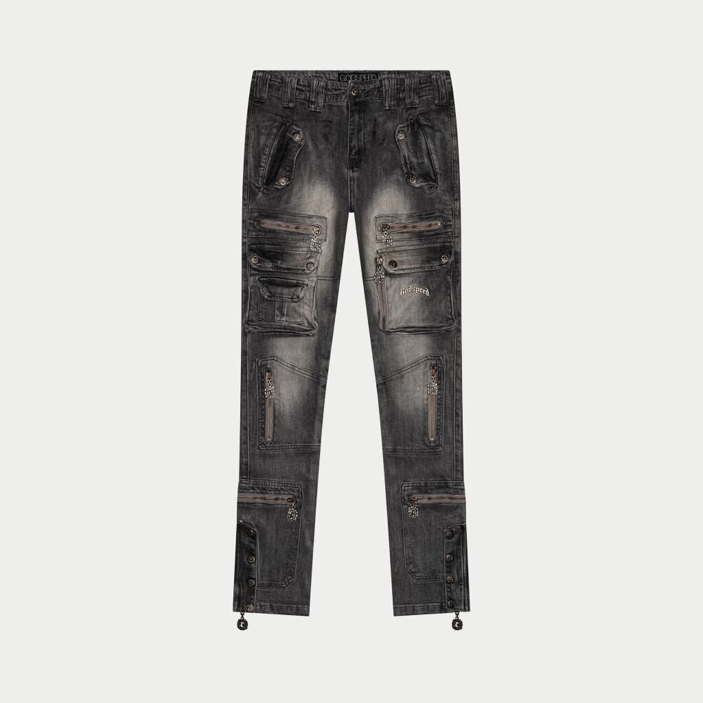 Wax Premium Cargo Pants (Grey Wash)