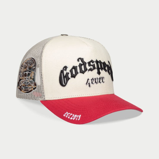 GS FOREVER TRUCKER HAT (White/Red)