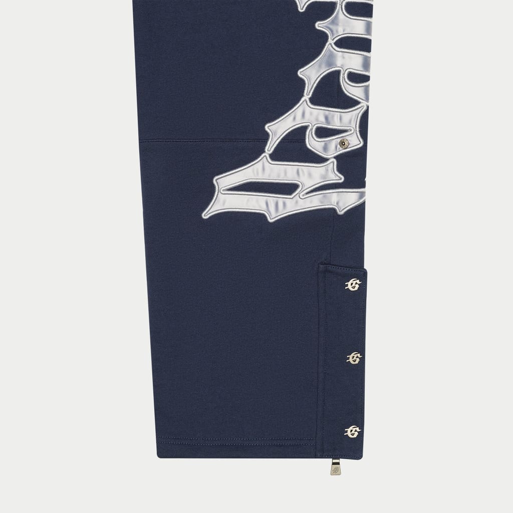 OG Logo Sweatsuit V2 (Navy/Silver Satin)