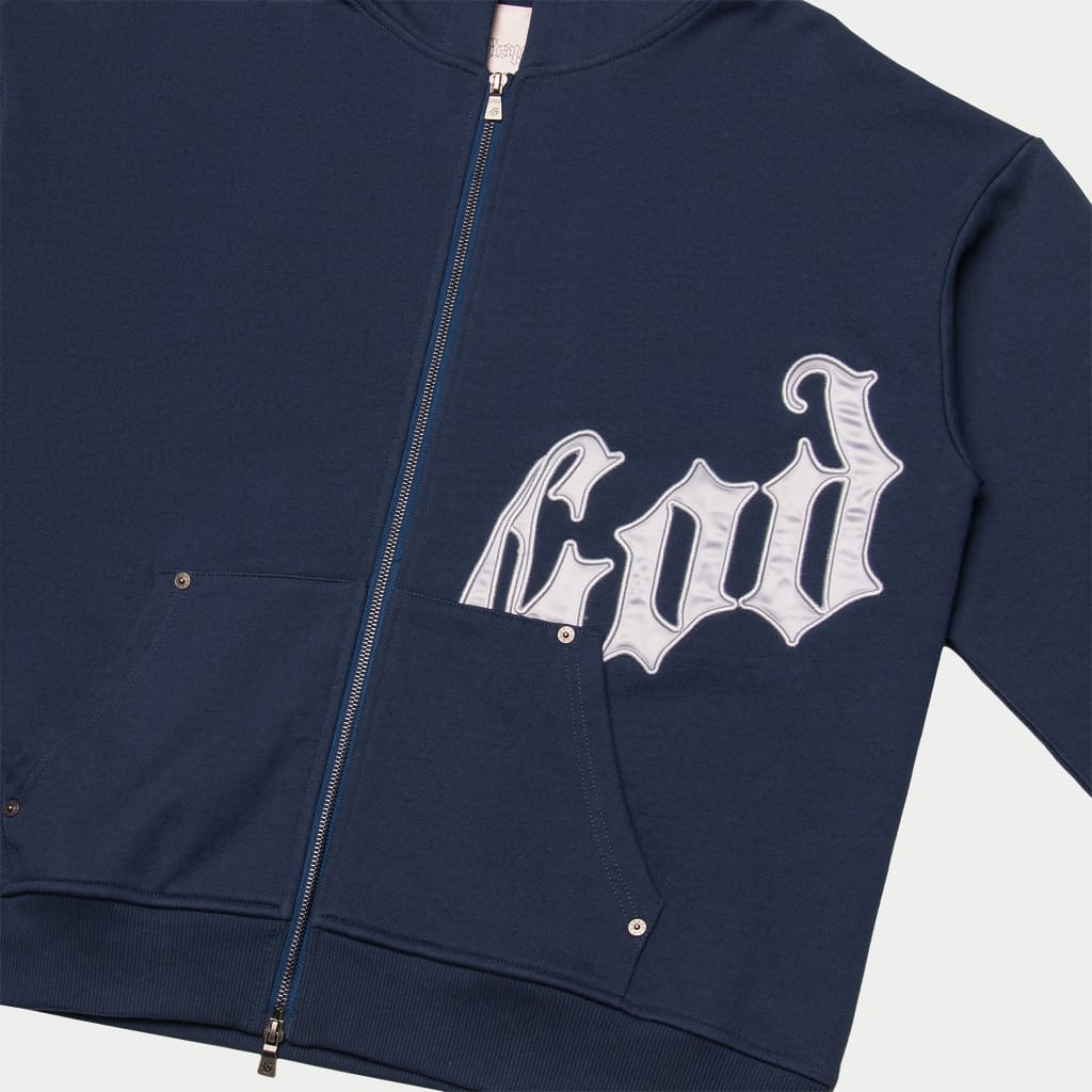 OG Logo Sweatsuit V2 (Navy/Silver Satin)