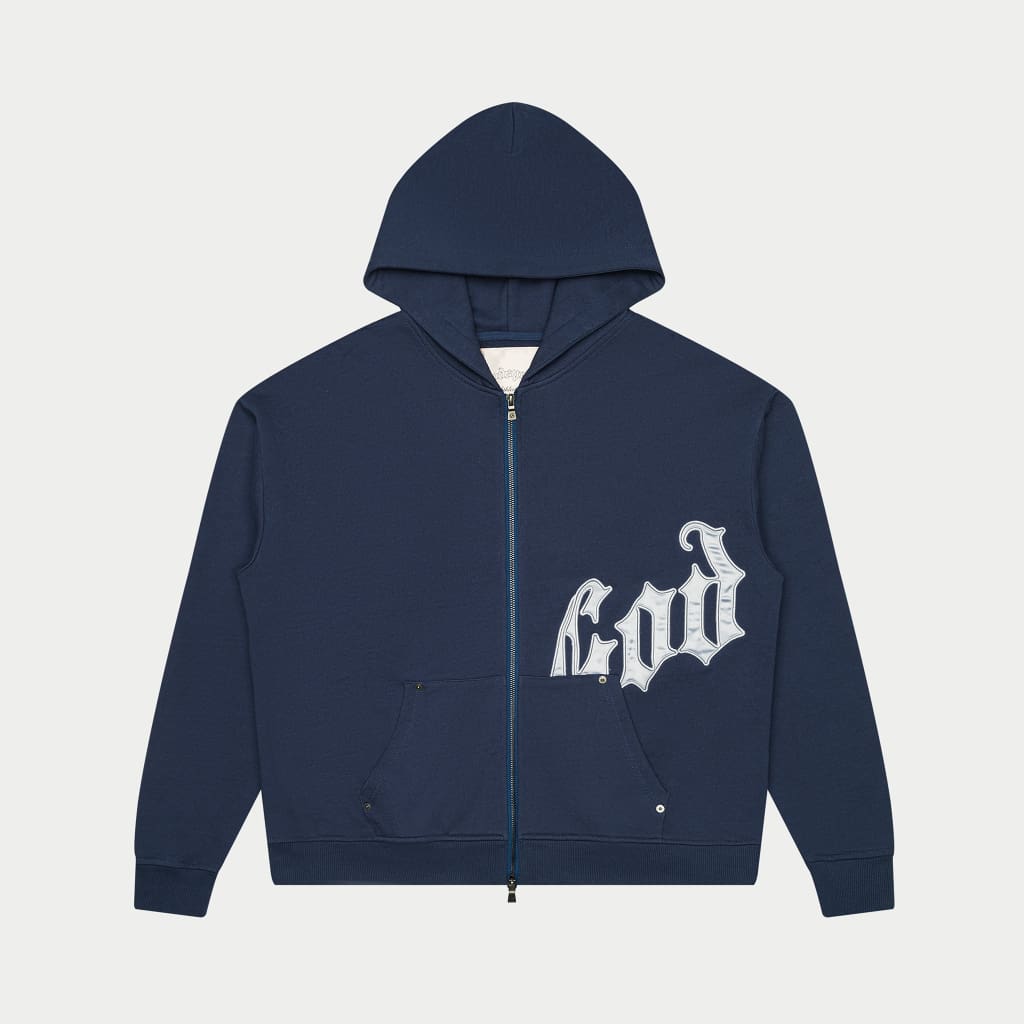 OG Logo Sweatsuit V2 (Navy/Silver Satin)