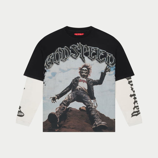 Rocker Layered T-Shirt (Black Wash)