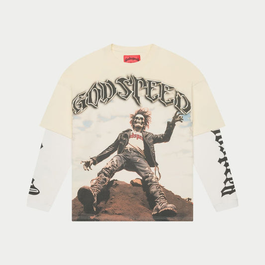 Rocker Layered T-shirt (Bone)