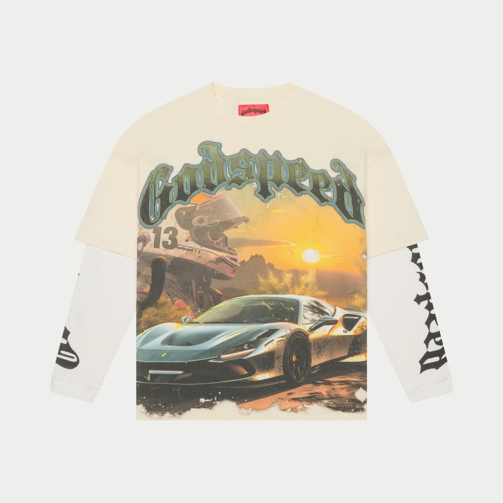 Sunset Drift Layered T-Shirt (Bone)
